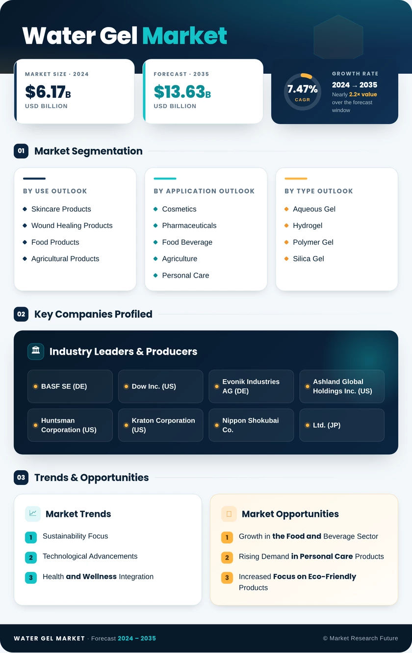 Water Gel Market Research Report — Global Forecast till 2035 Infographic