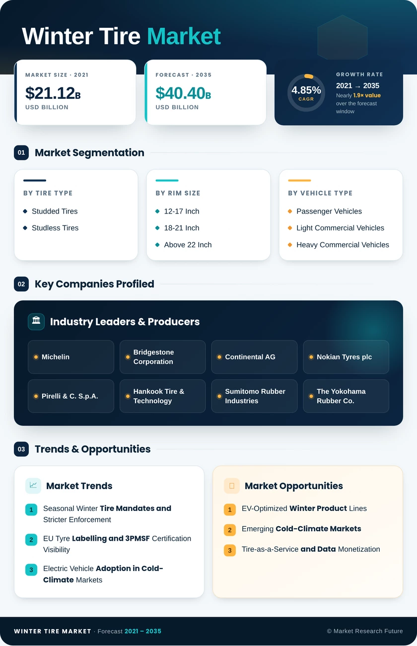Winter Tire Market Research Report — Global Forecast till 2035 Infographic