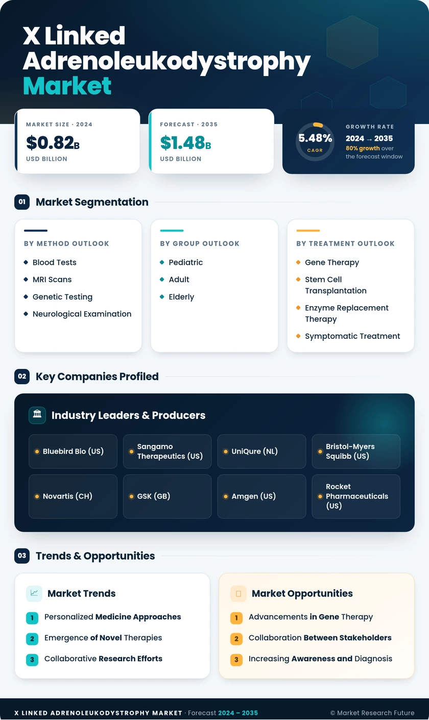 X Linked Adrenoleukodystrophy Market Research Report — Global Forecast till 2035 Infographic