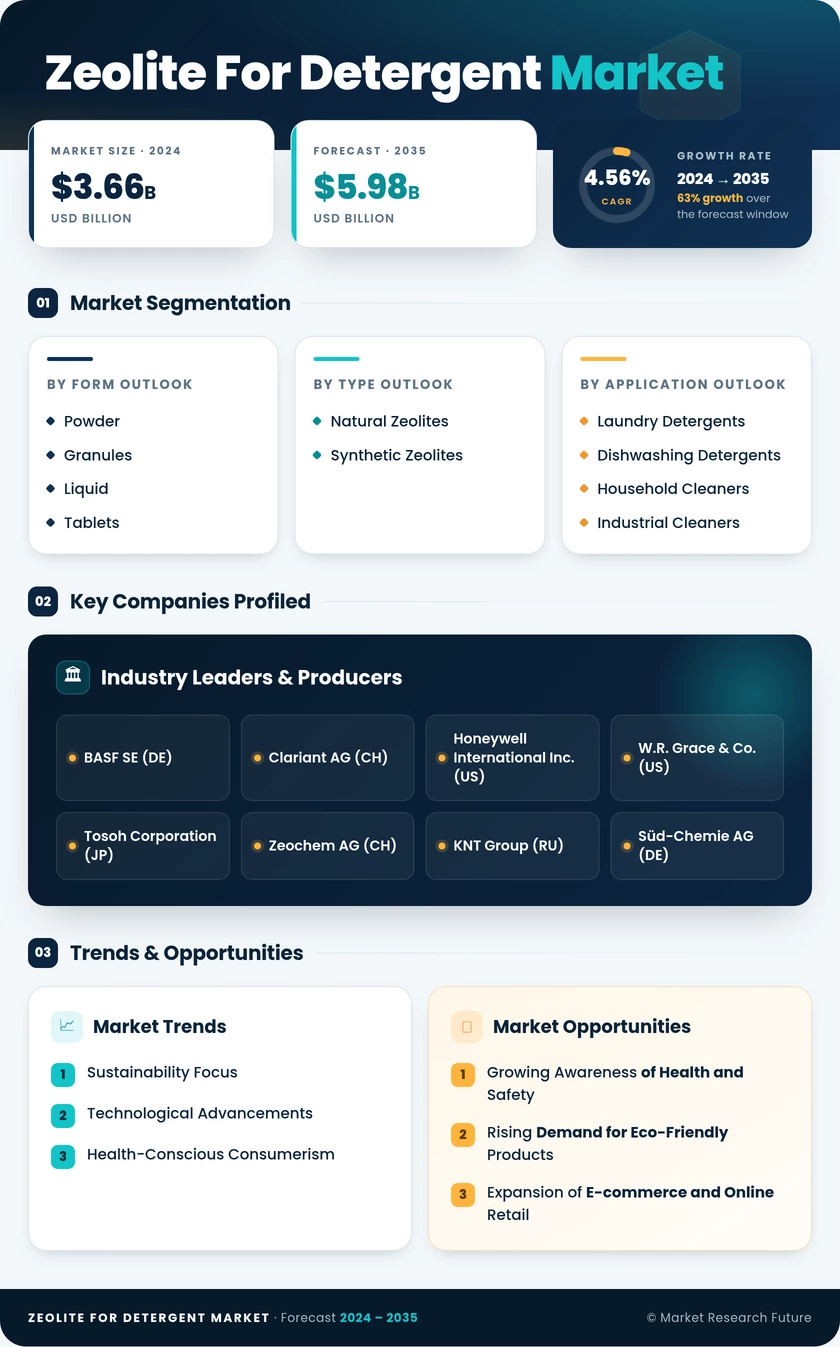 Zeolite for Detergent  Market Research Report — Global Forecast till 2035 Infographic