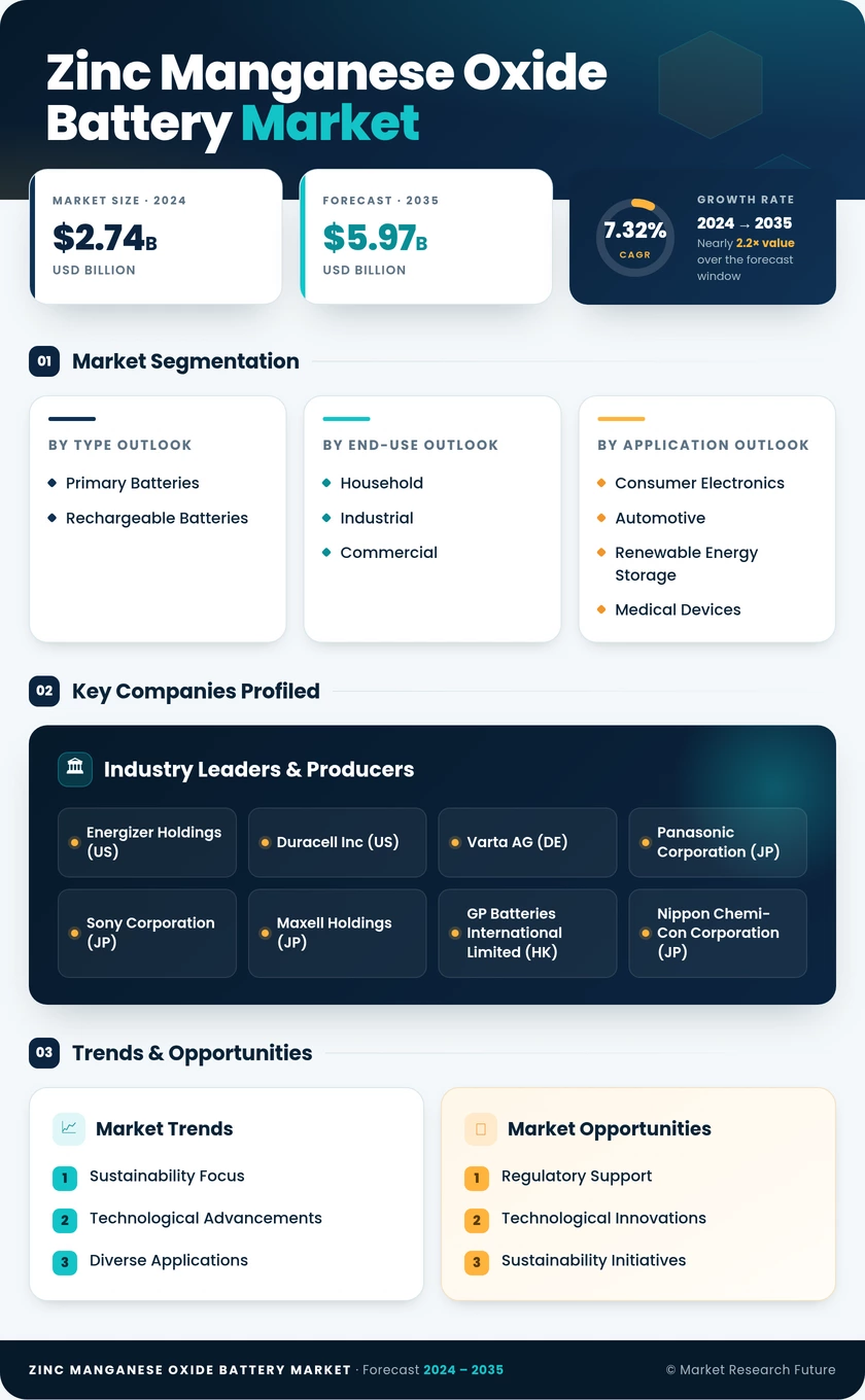 Zinc Manganese Oxide Battery Market Research Report- Forecast To 2035 Infographic