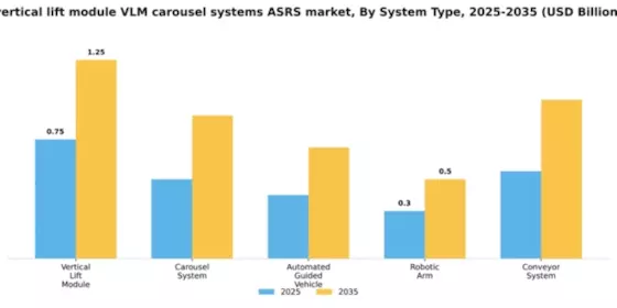 Vertical Lift Module VLM Carousel-Based Automated Storage Retrieval Systems ASRS Market Segment Image 3