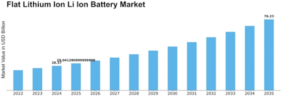 Flat Lithium Ion Li Ion Battery Market  Size