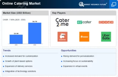 Online Catering Market Infographic