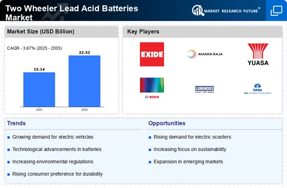 Two Wheeler Lead Acid Batteries Market Infographic