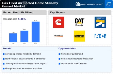 Gas Fired Air Cooled Home Standby Genset Market Infographic