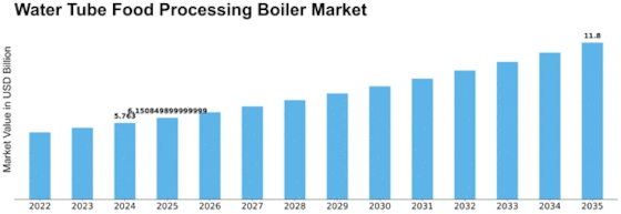 Water Tube Food Processing Boiler Market
 Size