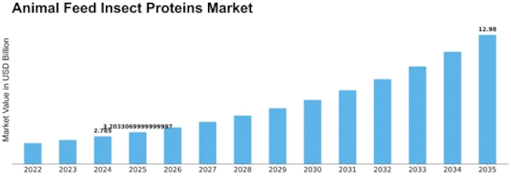 Animal Feed Insect Proteins Market  Size