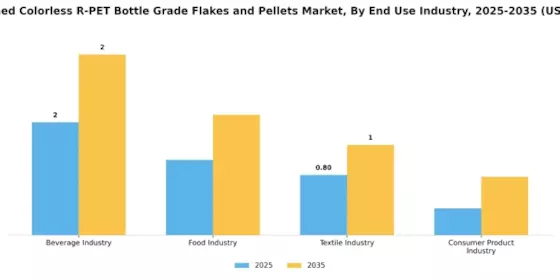 Heiß gewaschene farblose R-PET-Flaschen-Grad-Flocken und Pellets Markt Segment Image 2