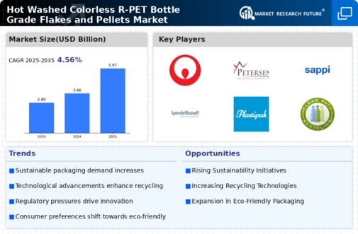 Hot Washed Colorless R-PET Bottle Grade Flakes and Pellets Market  Infographic