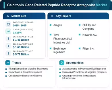 Calcitonin Gene Related Peptide Receptor Antagonist Market Infographic