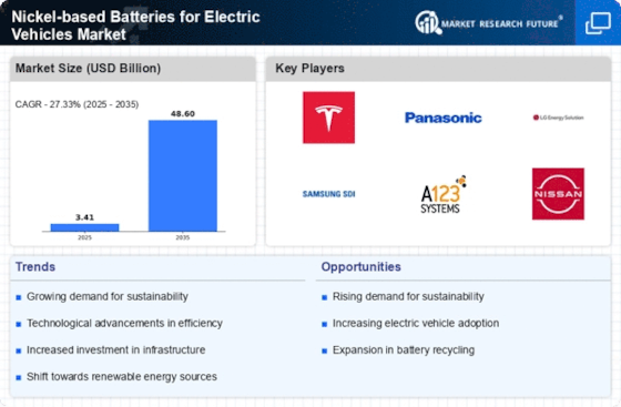 Nickel Based Batteries For Electric Vehicle Market
 Infographic