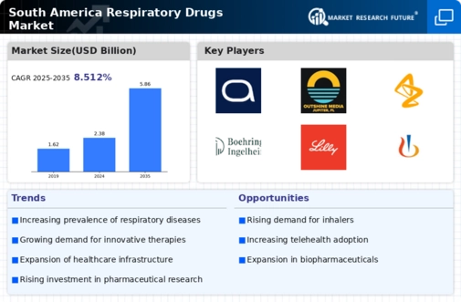 South America Respiratory Drugs Market Infographic