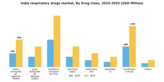 India Respiratory Drugs Market Segment Image 2