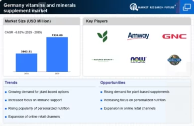 Germany Vitamins Minerals Supplement Market Infographic