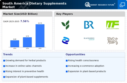South America Dietary Supplements Market Research Report — Global Forecast till 2035 Infographic