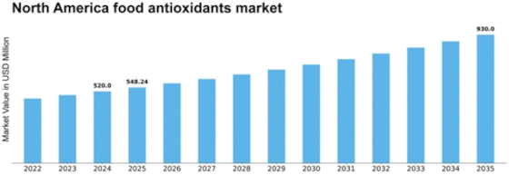 North America Food Antioxidants Market Size