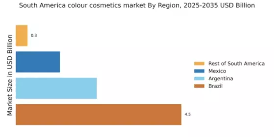 South America Colour Cosmetics Market Regional Image