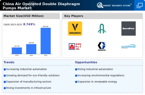 China Air Operated Double Diaphragm Pumps Market Infographic