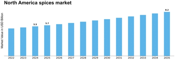 North America Spices Market
 Size