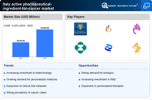 Italy Active Pharmaceutical Ingredient For Cancer Market Infographic