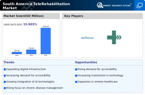 South America Telerehabilitation Market Infographic