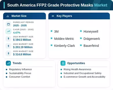 South America FFP2 Grade Protective Masks Market Infographic