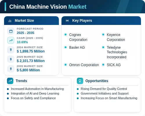 Machine Vision Report China Machine Vision Market Size, Share & Future Scope | 2035