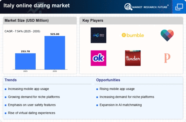 Italy Online Dating Market Infographic