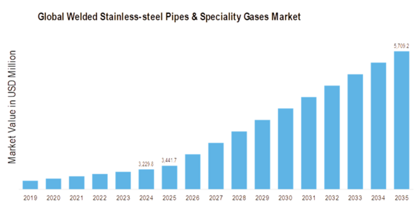 Welded Stainless Steel Pipes Speciality Gases Market Size