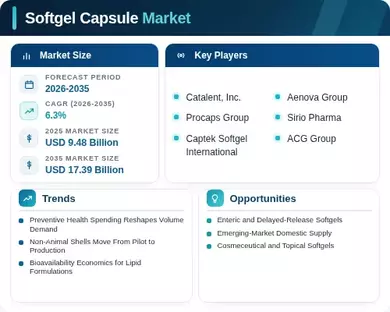 Softgel Capsule Market Infographic